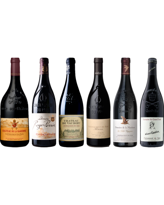 Caisse de dégustation de Chateauneuf du Pape de grande valeur