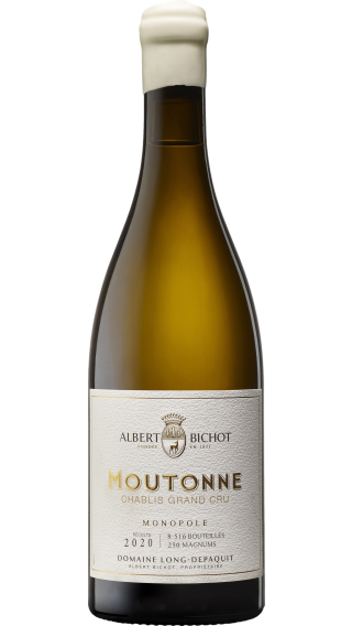 Bottle of Albert Bichot Domaine Long-Depaquit Chablis Grand Cru Moutonne Monopole 2020 wine 750 ml