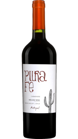 Bottle of Antiyal Pura Fe Carmenere 2021 wine 750 ml