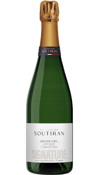 Bottle of Champagne Soutiran Signature Brut Grand Cru wine 750 ml