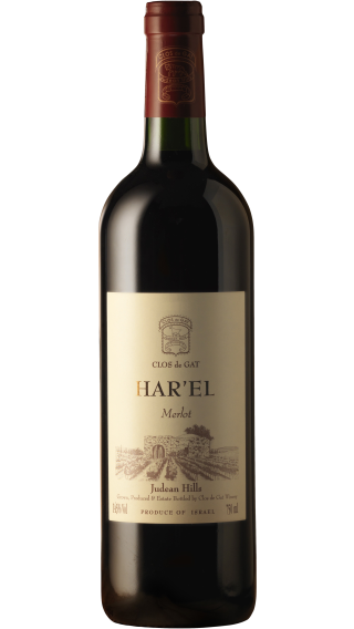 Bottle of Clos de Gat Har'el Merlot 2022 wine 750 ml