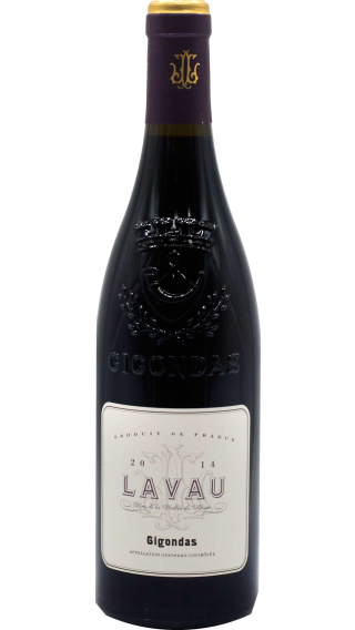 Bottle of Lavau Gigondas 2014 wine 750 ml