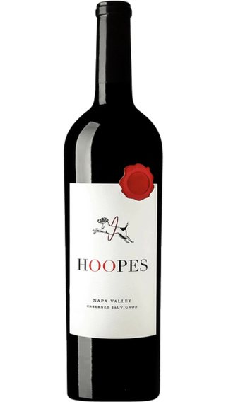 Bottle of Hoopes Vineyard Napa Valley Cabernet Sauvignon 2016 wine 750 ml