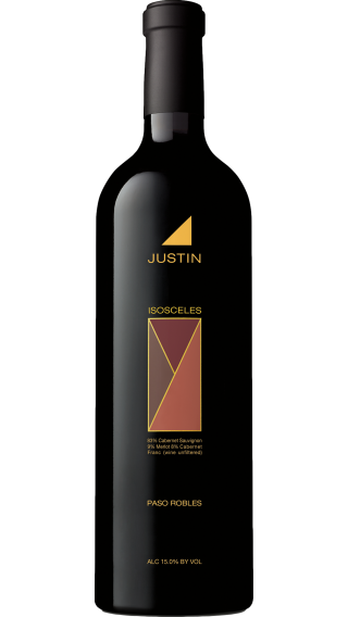 Bottle of Justin Isosceles 2018 wine 750 ml