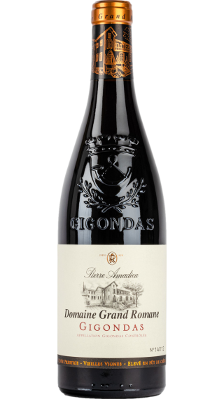 Bottle of Pierre Amadieu Gigondas Domaine Grand Romane 2021 wine 750 ml