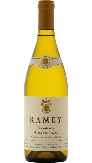 Bottle of Ramey Hyde Vineyard Chardonnay 2020 wine 750 ml