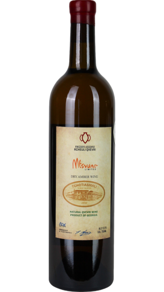 Bottle of Tchotiashvili Mtsvane Rcheuli Qvevri 2018 wine 750 ml