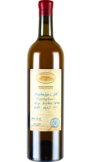 Bottle of Tchotiashvili Muskaturi Rkatsiteli 2018 wine 750 ml