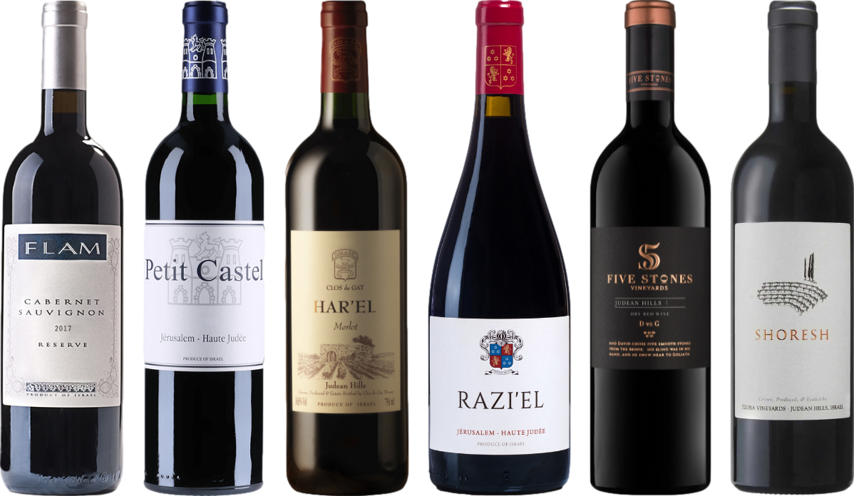 Caisse de dégustation de vin rouge d'Israël Premium